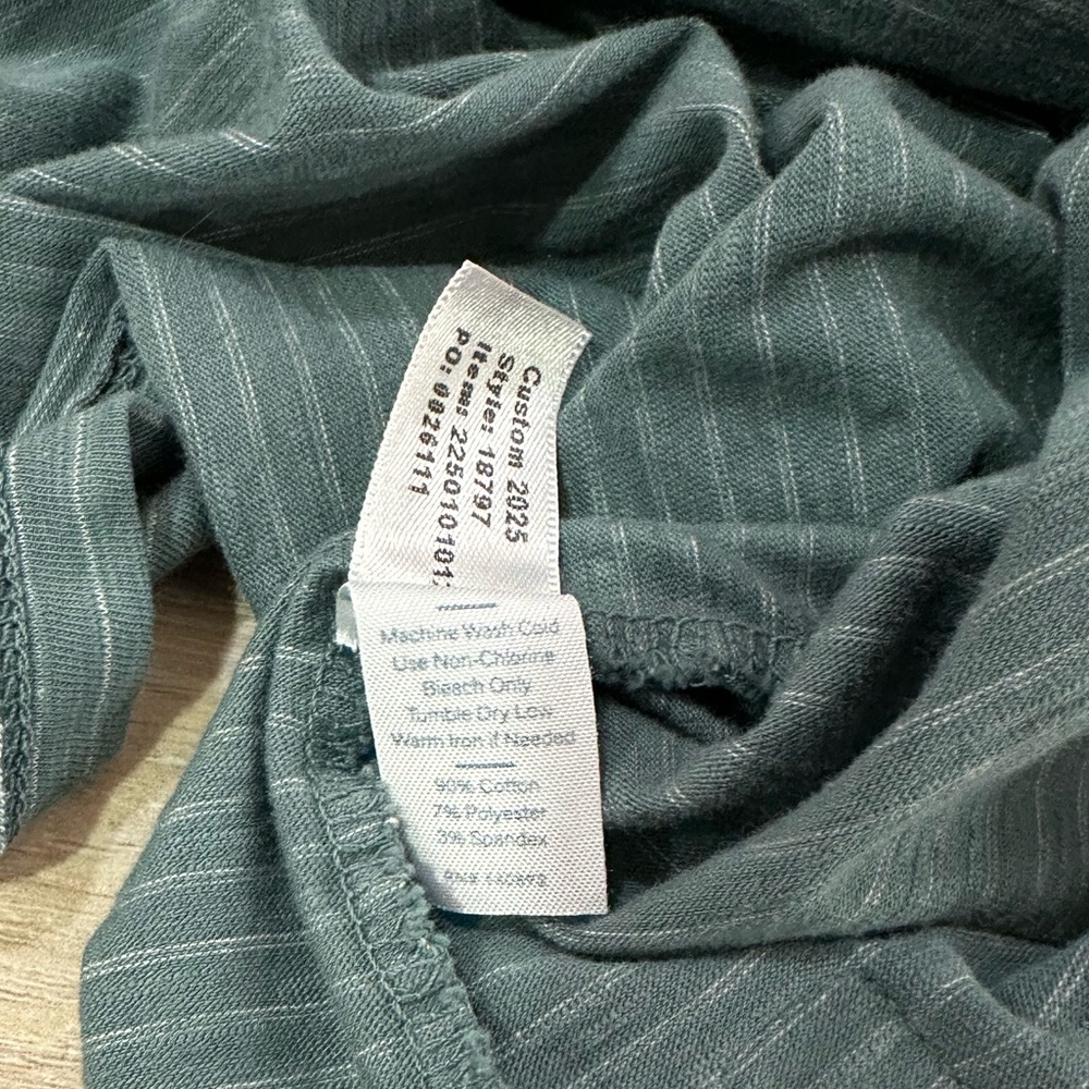 ✨NWOT✨ Marine Layer Teal Striped Short Sleeve Tee - Picture 4 of 5